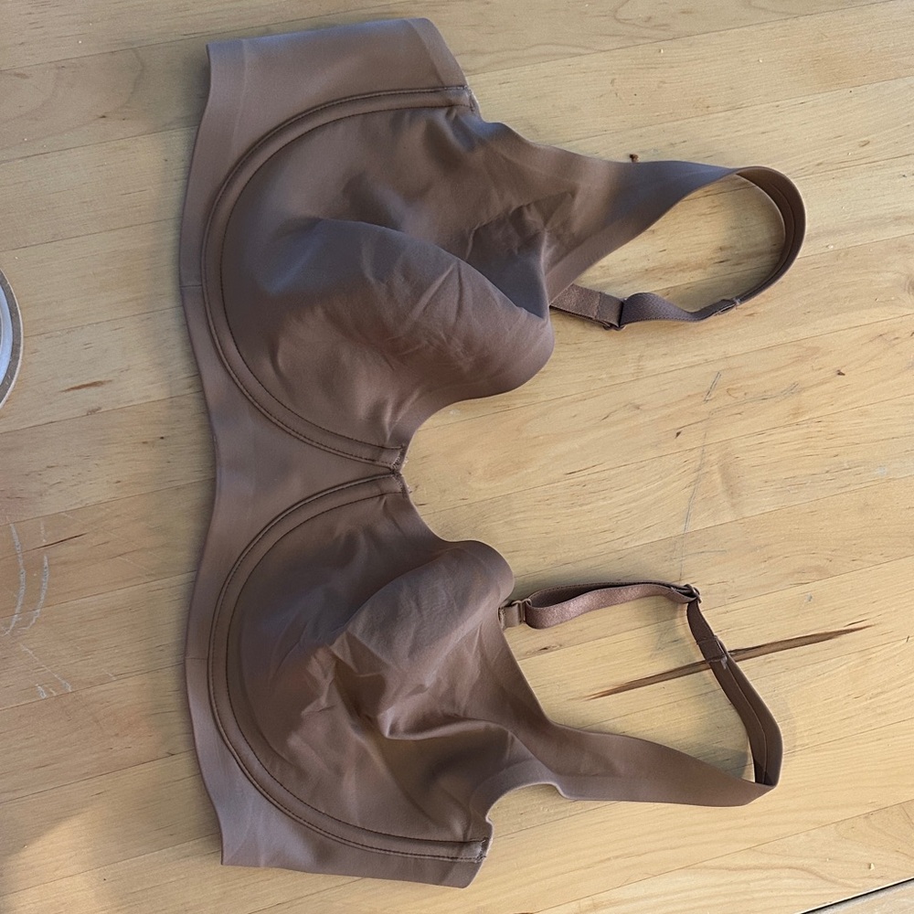 Soma Essentials Unlined Scoop Balconette 38DD Seamless Tan Bra